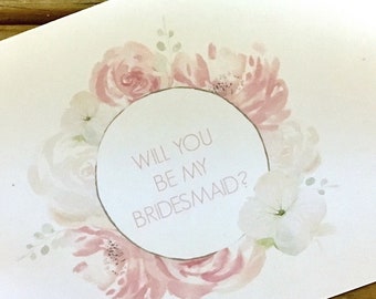 Bridesmaid card, Simple bridesmaid card, bridesmaid proposal, maid of honor card, matron of honor card, bridesmaid gift, bridesmaids gift