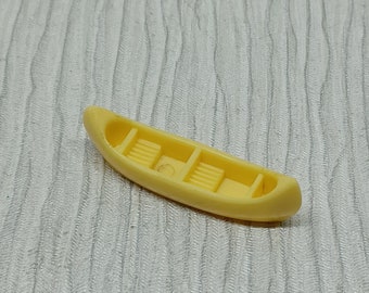 Polly Pocket Canoe ~ From The Dream World Playset ~ 1991 ~ Yellow Boat (N)