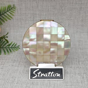 Stratton Compact with Mother of Pearl Top