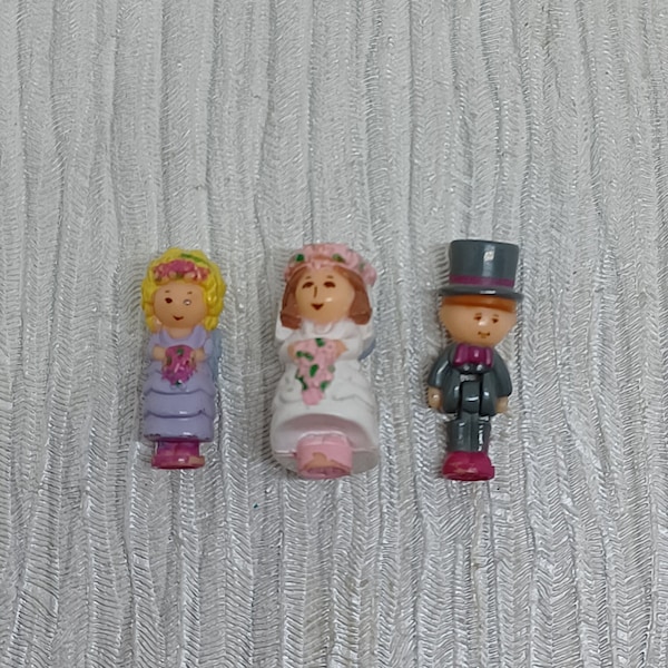 Polly Pocket Dolls Groom ~ From Bridesmaid Polly & Nancy's Wedding Playsets ~ Vintage 1989  (T)