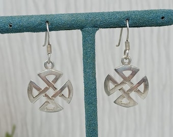 Celtic Knot Earrings in Sterling Silver ~ Vintage Jewellery