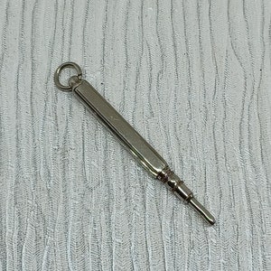 Antique Propelling Pencil in Silver Tone ~ Vintage Mechanical Pencil ~ Chatelaine Pencil