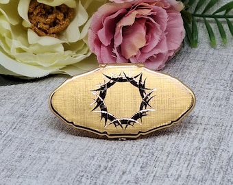 Lápiz labial Stratton Lipview con diseño de explosión estelar ~ Clip para lápiz labial con espejo