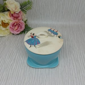 Olla para conservas Beswick vintage con tapa en diseño de ballet ~ Tarro de miel de mediados de siglo