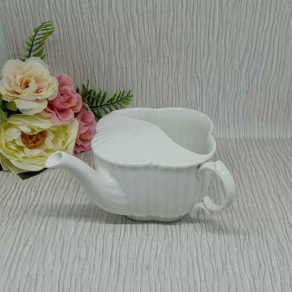 China Feeding Cup with Spout ~ Disabled Person's Beaker ~ White Porcelain ~ Invalid ~ Bedridden ~ With Handle