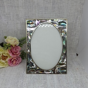 Alpaca Silber Fotorahmen mit Abalone Shell ~ Bilderrahmen