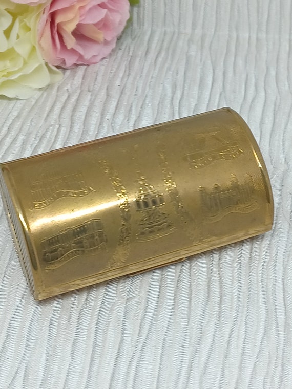Buy Kigu Cigarette Case in a Barrel Shape With Embossed Buildings of London  ~ Mid Century 1950s ~ Buckingham Palace Tower Bridge Saint Pauls Online in  India