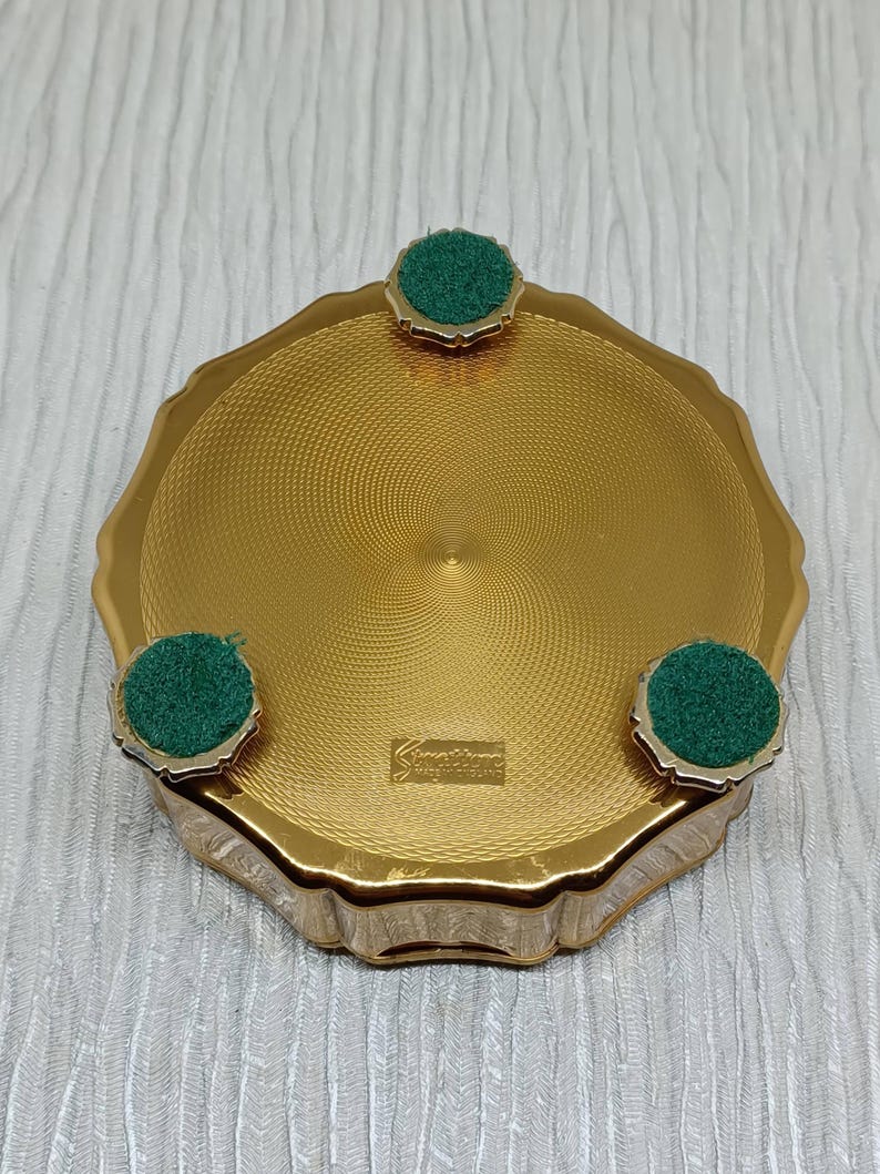 Stratton Trinket Box or Jewellery Box Ornate Gold Tone Lid With