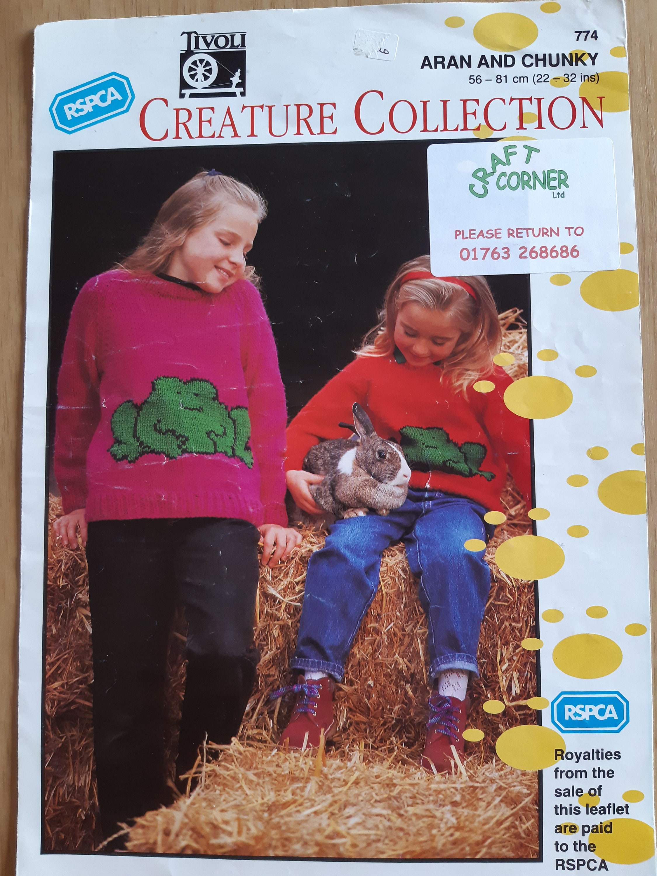 Frog Sweater Knitting pattern Aran and Chunky Knit RSPCA Etsy