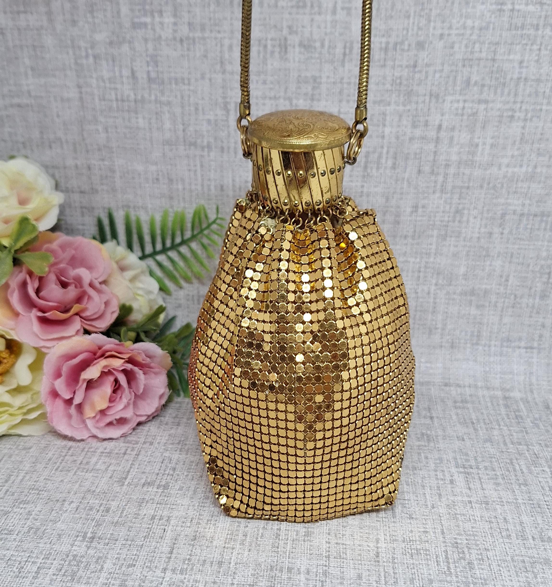 Gold Mesh Beggar's Purse ~ Coin Purse ~ Accordion Concertina
