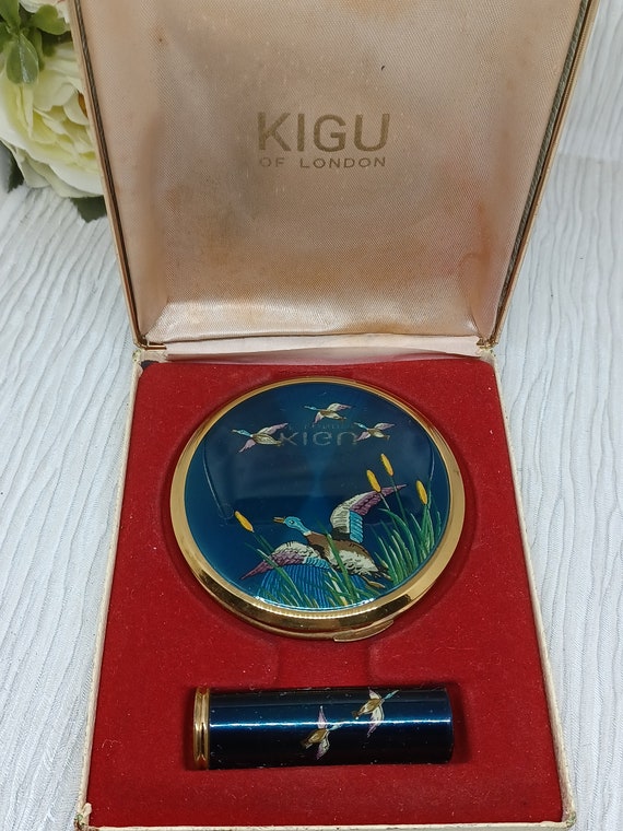 Kigu Compact & Lipstick Set in Blue with Mallard … - image 2