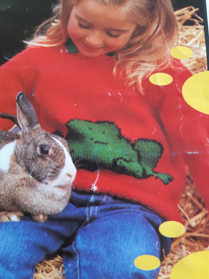 Frog Sweater Knitting pattern Aran and Chunky Knit RSPCA Etsy