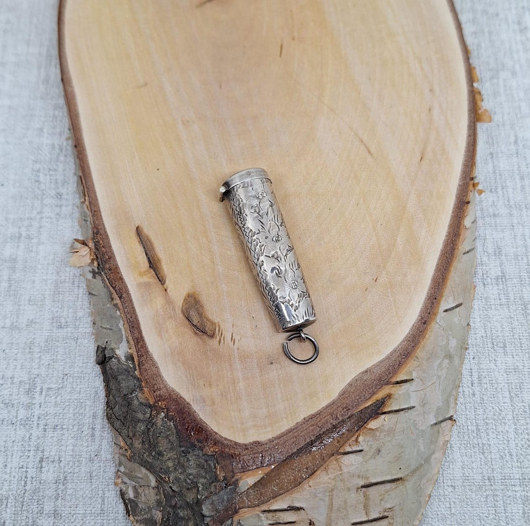 Sterling Silver Cheroot Case ~ Engraved Flowers - Etsy