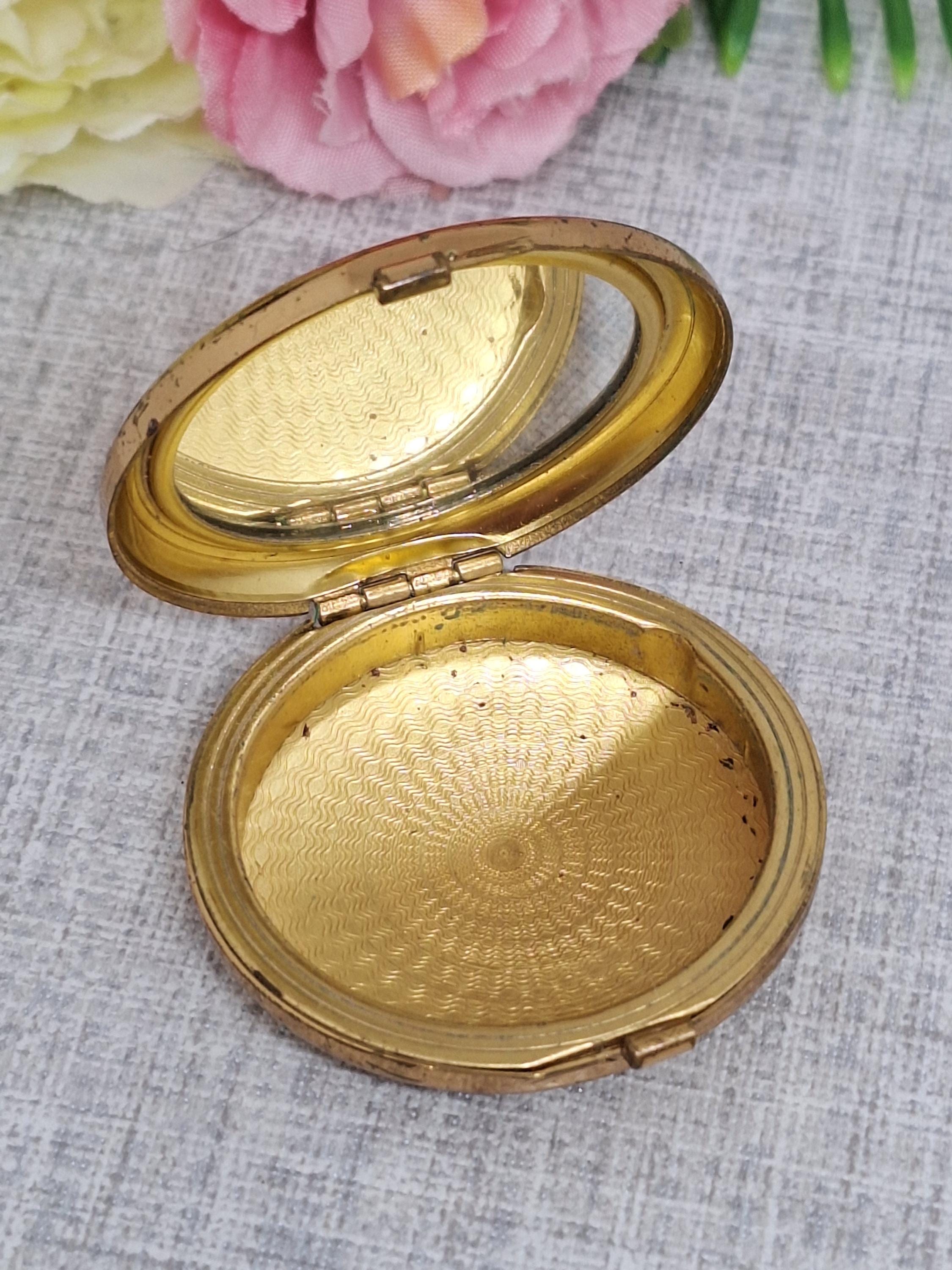 Revlon 'love Pat' Mini Powder Compact With an Art Nouveau
