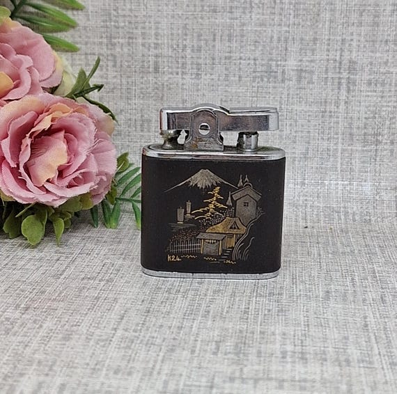cigarette lighter mount Damascene Cigarette Lighter With Mount Fuji ~ Japanese ~ Prince Brand