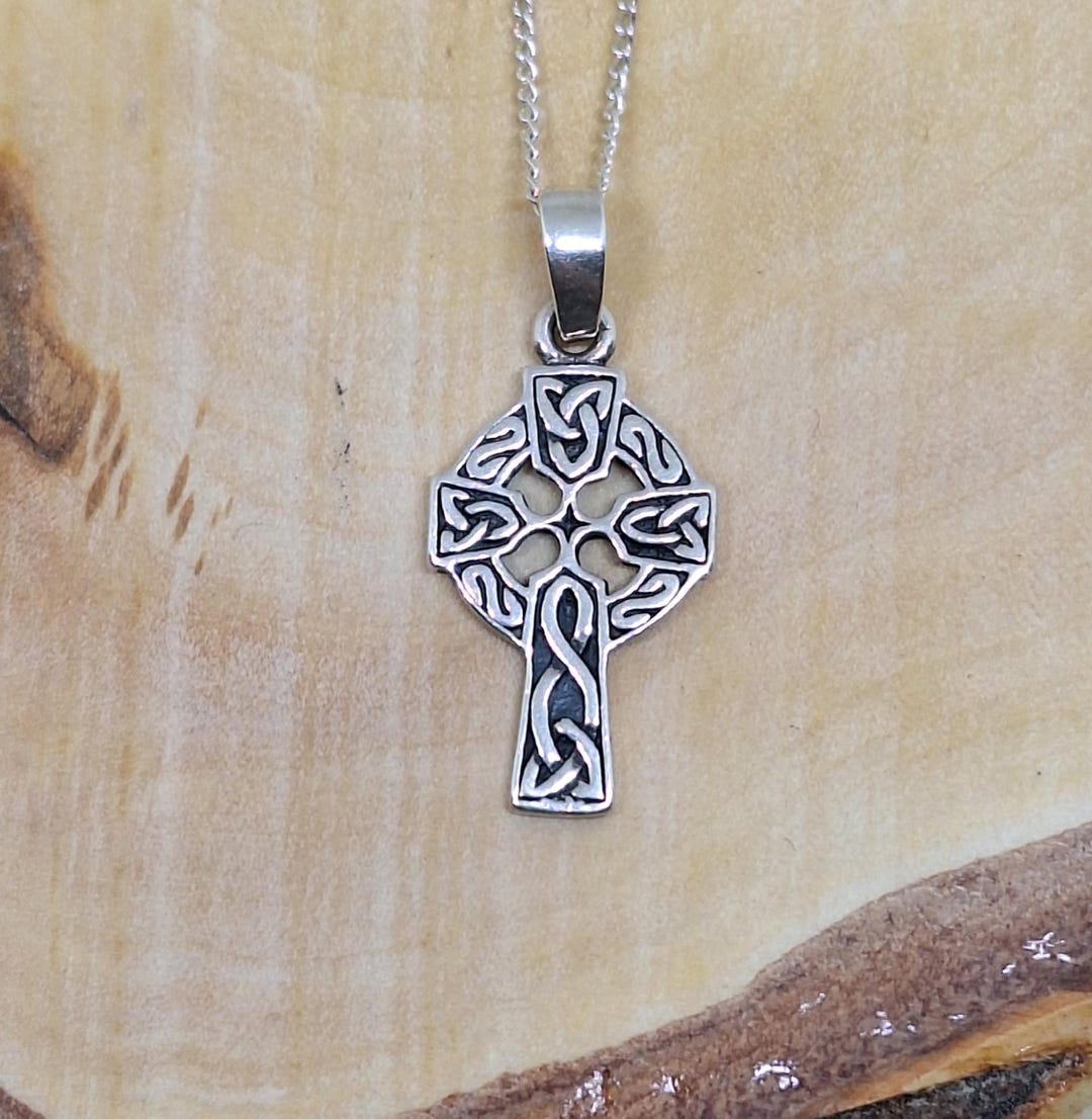 Sterling Silver Celtic Knot Ringed Cross Necklace ~ Pendant (C20) - Etsy