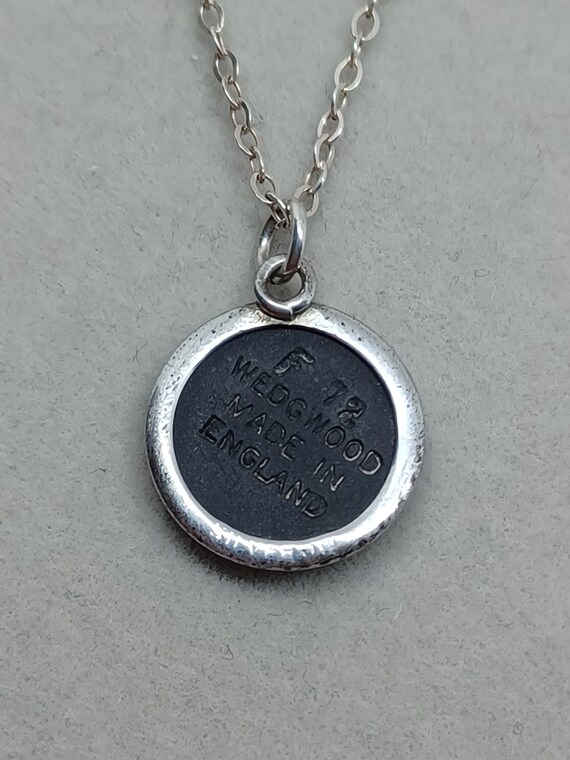 Wedgwood Necklace in Black Jasperware Sterling Silver… Gem