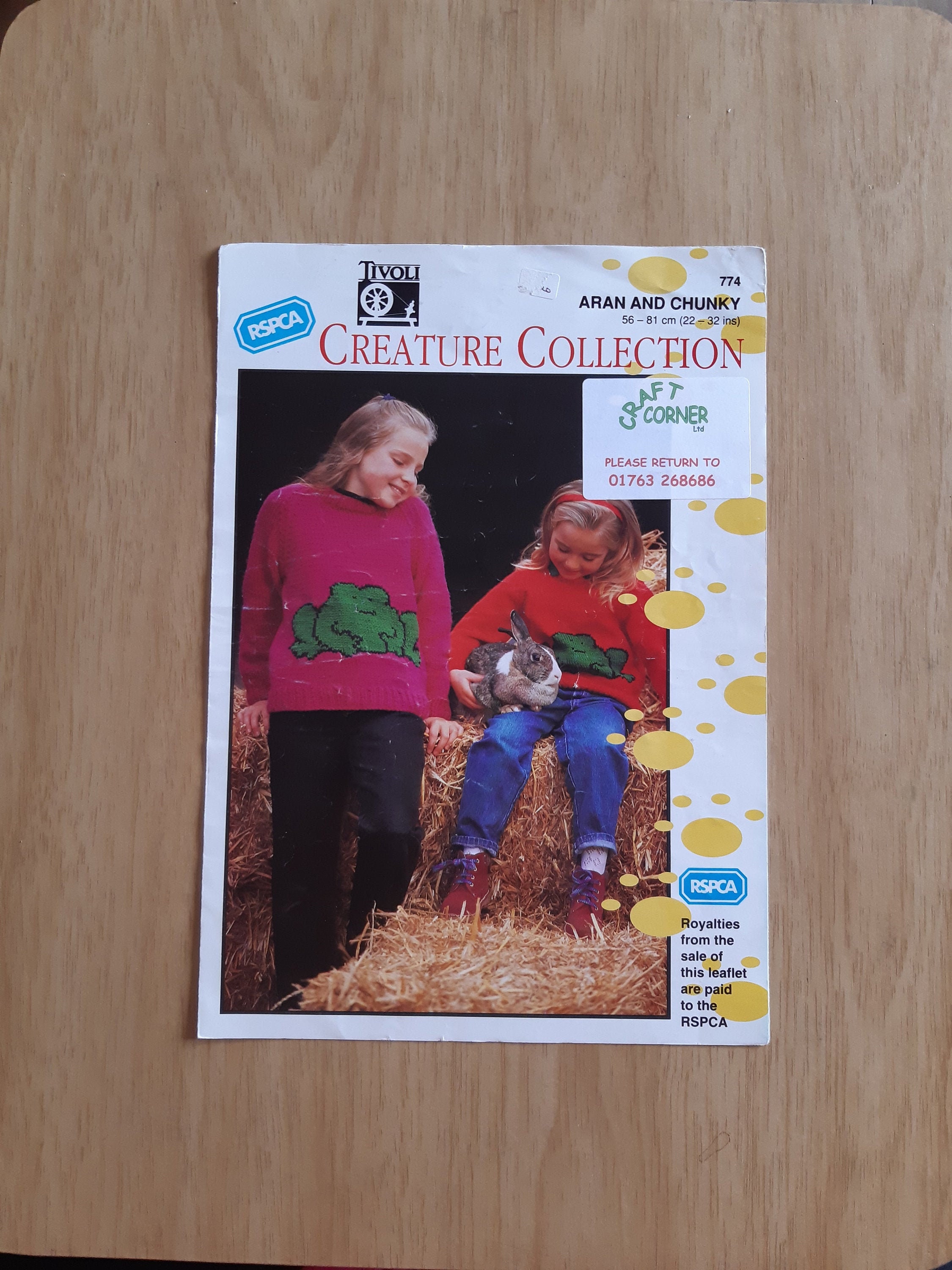 Frog Sweater Knitting pattern Aran and Chunky Knit RSPCA Etsy