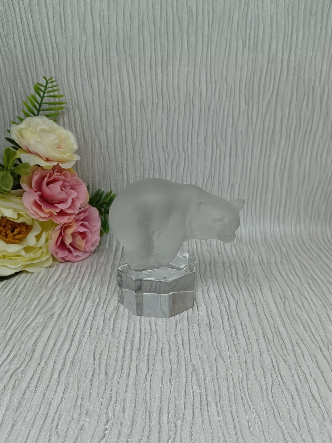 pareja de figuras en cristal de swarovsky. perr - Comprar Swarovski