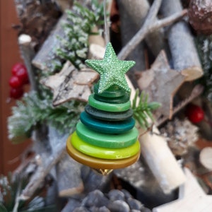 Button Christmas Tree Ornament, Christmas Tree, Tree Decorations ...