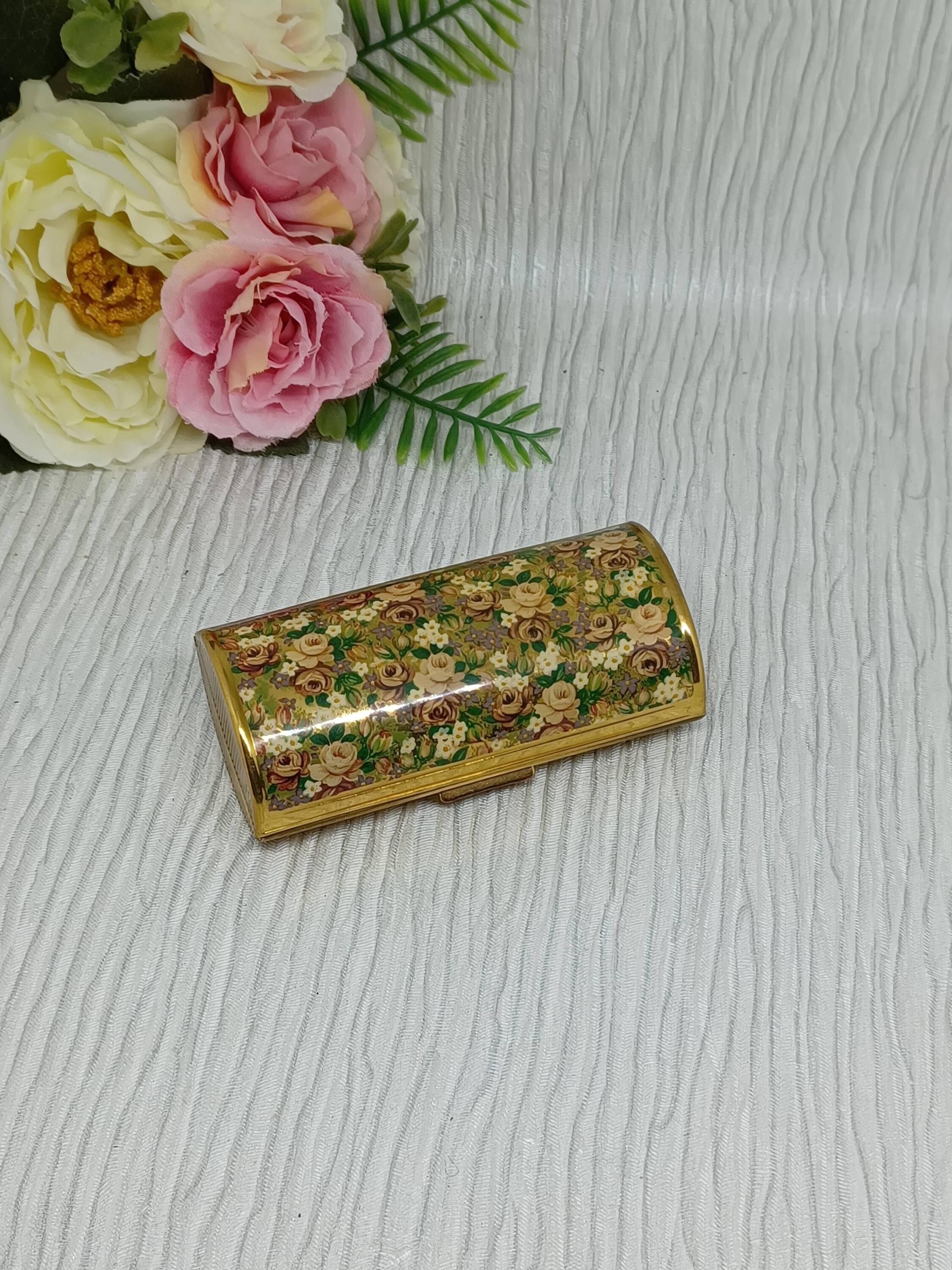 lipstick cigarette case Antique Hans Jensen Denmark Silver plate Repousse Lipstick/Cigarette 1930s/40s/50s(?) "Necessaries" compact. Comes with