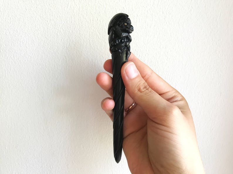 carved hair barrette hair chopsticks wooden hair sticks for hair Hair stick with dragon Hair accessories with dragon bun holder