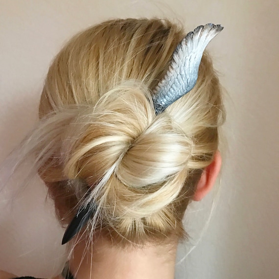 Rose Print Hair Sticks Long Hair Chopsticks Bun Holder Wooden Hair Stick Pin UK