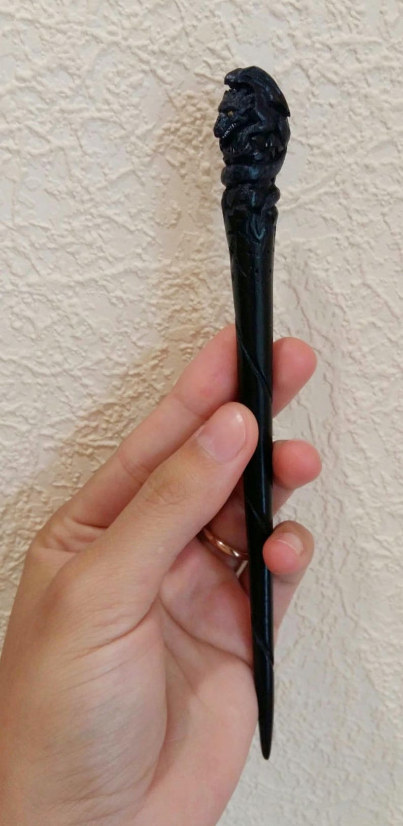 carved hair barrette hair chopsticks wooden hair sticks for hair Hair stick with dragon Hair accessories with dragon bun holder