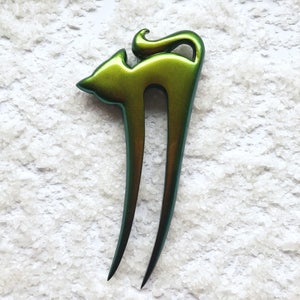 Hair forks Chameleon Cat Fork for women Hair fork Wooden hair fork Hair stick Inspirational hair accessories Hair forks sticks Hair Jewelry