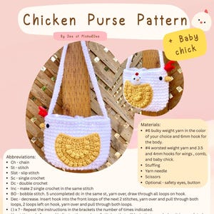 Modèle de sac à main poulet au crochet, sac à main pour fille, sac à main pour enfant
