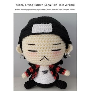 Sitting Yoongi Doll Pattern