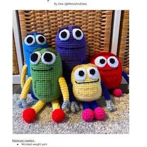 Storybots Crochet Pattern Only