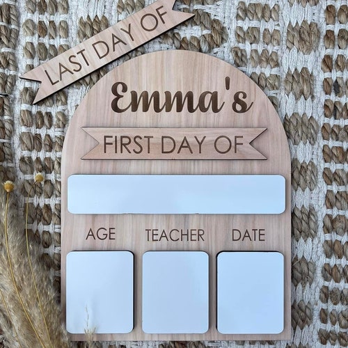 First Day of School Sign Interchangeable First Day Last Day Etsy