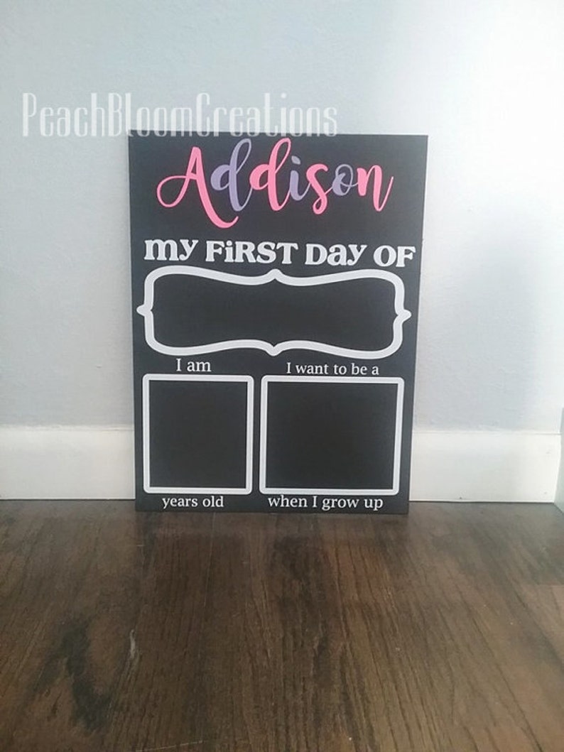 first day of school sign, first day of school chalkboard,  1st day of school, first day of preschool, 1st day of kindergarten, personalized 