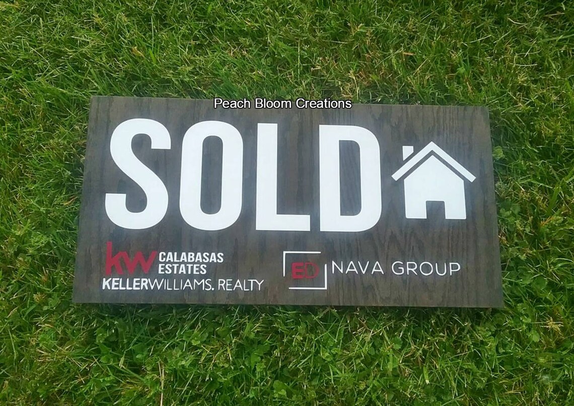 Personalized real estate agent sign custom real estate sold Etsy