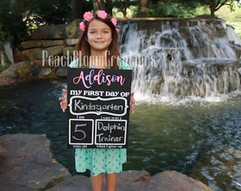 First and Last Day of School sign, First day of school chalkboard, 1st Day of School, First day of preschool, First day of kindergarten sign