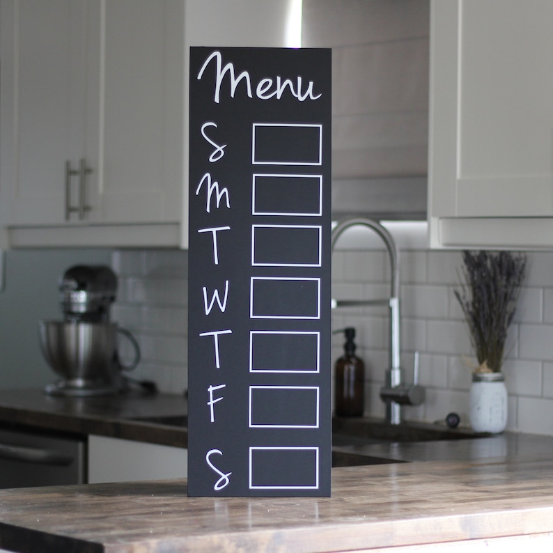 Chalkboard menu sign Kitchen menu Rustic Farmhouse Decor Etsy