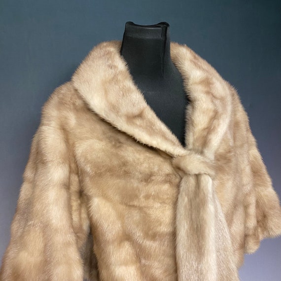 Tourmaline Mink Stole by Leslie Wise Furs Small/M… - image 2