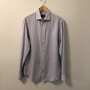 Giorgio Armani black label mens shirt size 40/15 3/4 Made in Italy in good condition.
