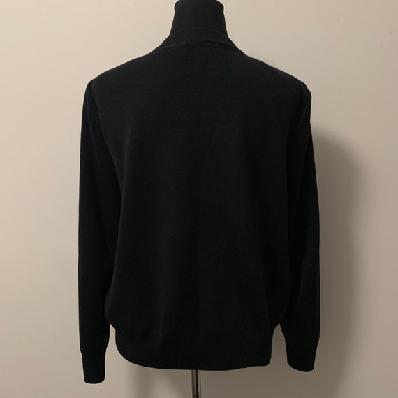 St.John Collection Parsley Print Black Light Wool Car… Gem