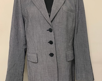 Armani Collezioni Grey Blazer size 12 Made in Italy perfect for spring summer