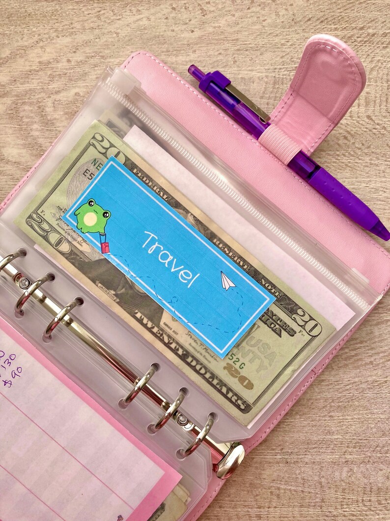 Cute Frog Budget Binder Label for Vacation: Digital Download - Etsy