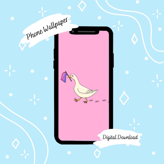 Bisexual Flag Duck Phone Wallpaper
