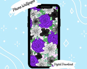 Asexual Pride Blumen Handy Wallpaper