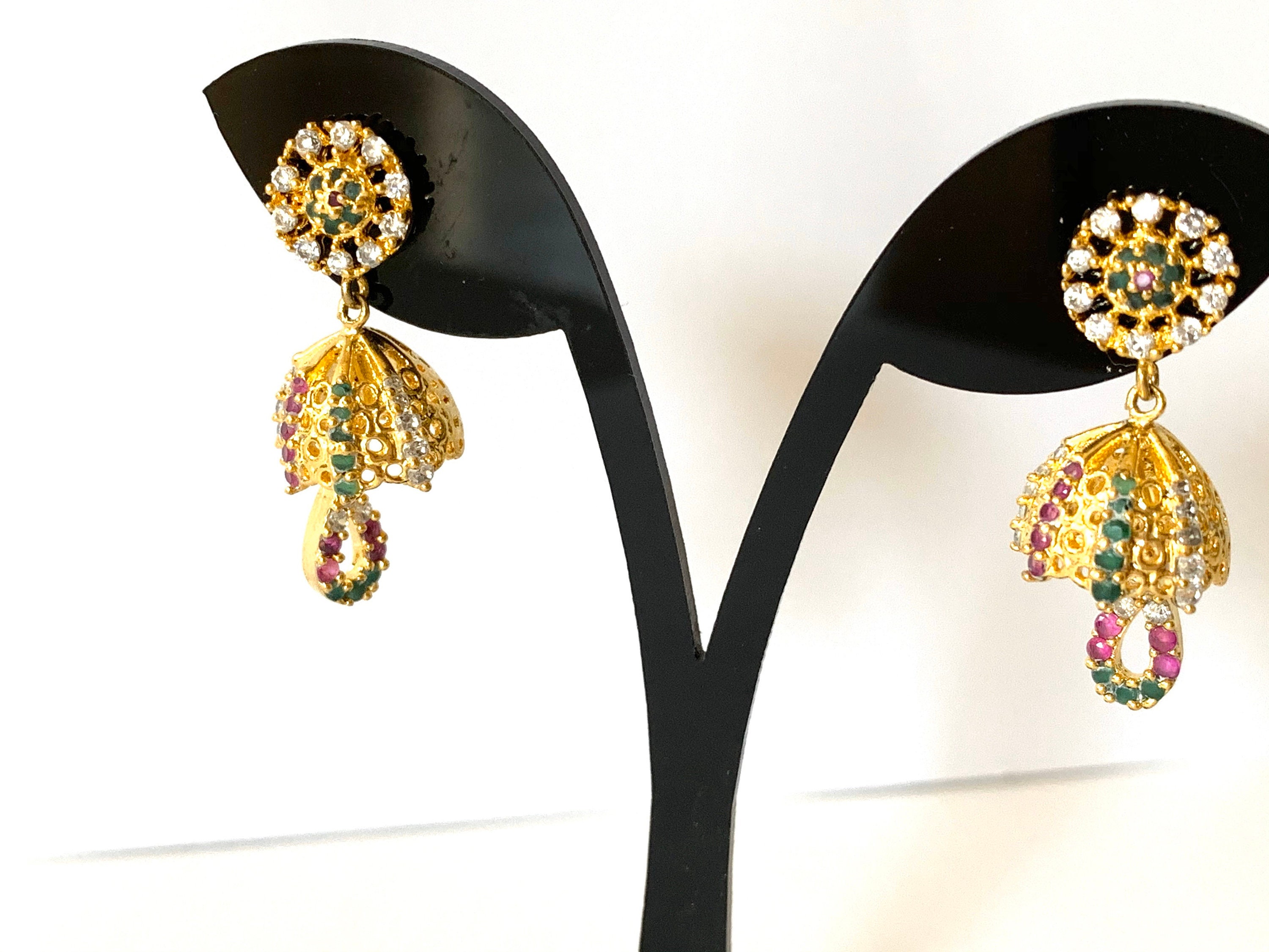 jhumka gold jhumka