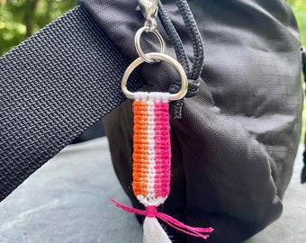 Lesbian mini keychain, Pride Keychain, Lesbian Keychain, Gay Keychain, wlw keychain, Pride flag, Pride Gift, Keyring