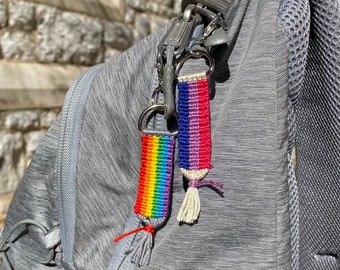 Handmade Pride Keychain: Rainbow Flag Keyring