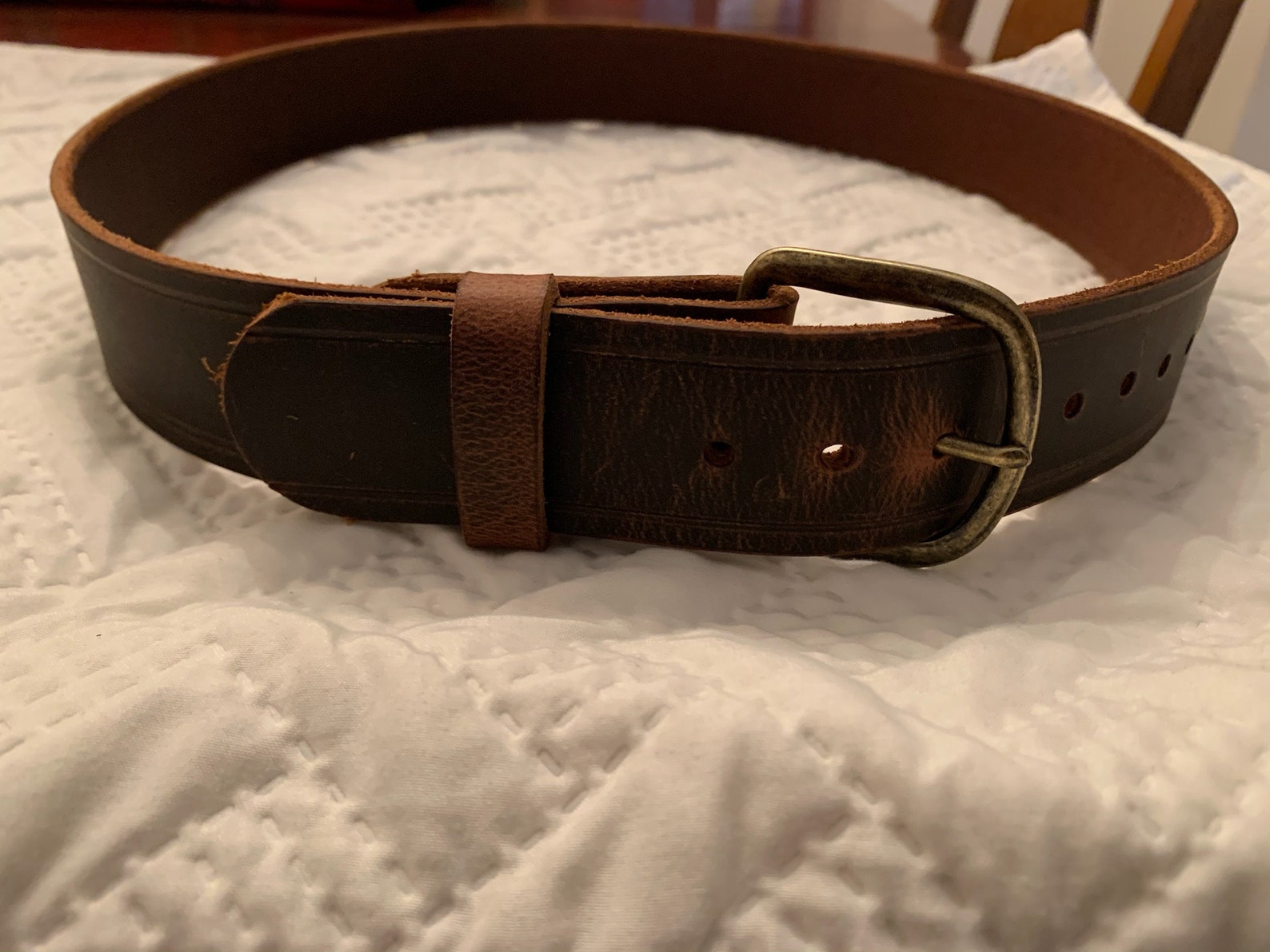 Amish Made Distressed Leather Belt for Men | Etsy