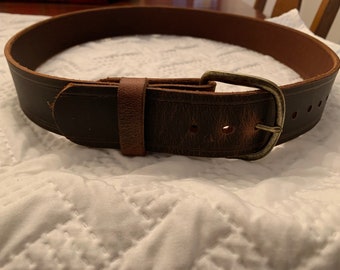 Amish Made Buffalo Distressed Leather Belt