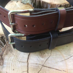 Amish Made Leather Belt for Men image 1